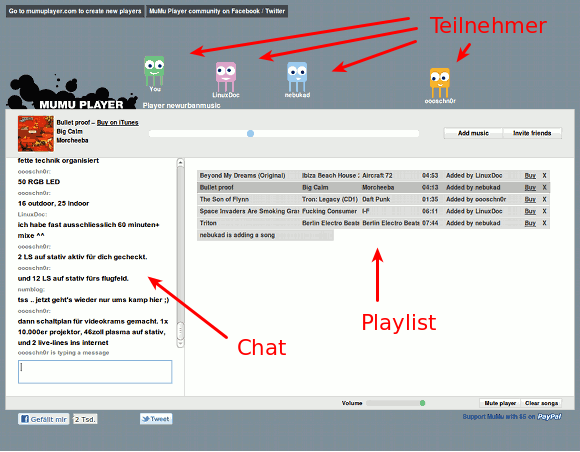 Screenshot von Mumu Player mit Anmerkungen von mir