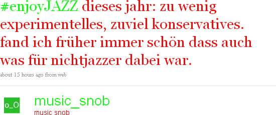 Tweet von music_snob